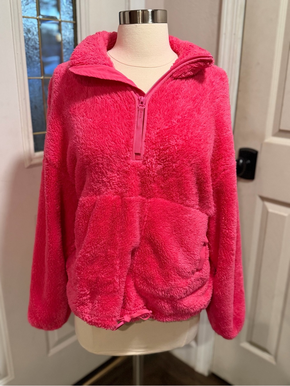 all in motion Plush Half-Zip Pullover - Hot Pink